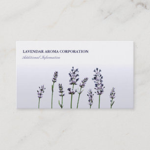 Carte De Visite Fleurs florales pourpres de Lavendar   en pastel