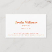 Carte De Visite Fleurs florales super de Bohême rose orange (Devant)