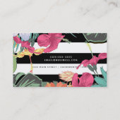 Carte De Visite Fleurs florales tropicales Feuilles Chic Botanique (Dos)