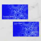 Carte De Visite Fleurs géométriques - Bleu (Devant / Derrière)