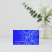 Carte De Visite Fleurs géométriques - Bleu avec gris (Debout devant)