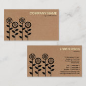 Carte De Visite Fleurs géométriques - boîte en carton Tex (Devant / Derrière)