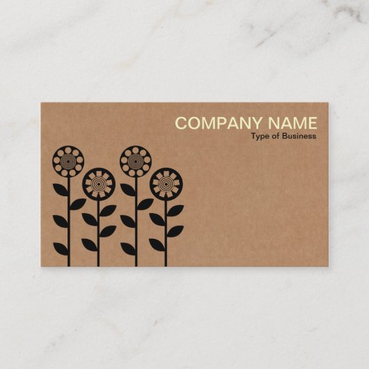 Carte De Visite Fleurs géométriques - boîte en carton Tex (Devant)