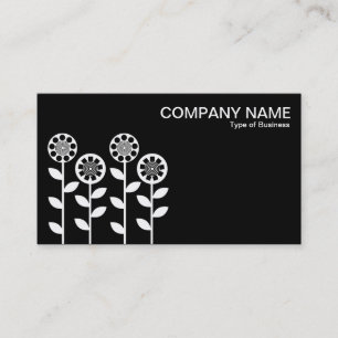 Carte De Visite Fleurs géométriques - Côtés alternatifs