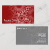 Carte De Visite Fleurs géométriques - Ruby avec gris (Devant / Derrière)