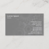 Carte De Visite Fleurs géométriques - Vert herbe avec gris (Dos)