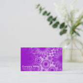 Carte De Visite Fleurs géométriques - violet avec gris (Debout devant)