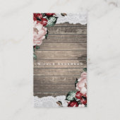 Carte De Visite Fleurs glamour bois rustique et dentelle pays élég (Devant)