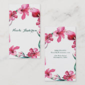 Carte De Visite Fleurs hawaïennes tropicales Élégant Hibiscus chic (Devant / Derrière)