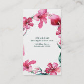 Carte De Visite Fleurs hawaïennes tropicales Élégant Hibiscus chic (Dos)