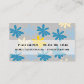 Carte De Visite Fleurs hippies (Dos)