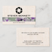 Carte De Visite Fleurs | Icône Lens de caméra (Devant / Derrière)