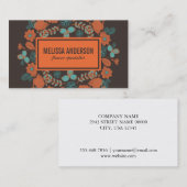 Carte De Visite Fleurs | Illustratif (Devant / Derrière)