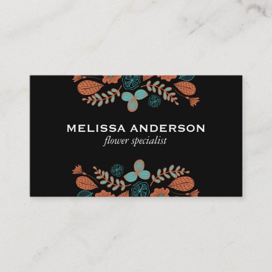 Carte De Visite Fleurs | Illustration II (Devant)