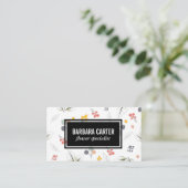 Carte De Visite Fleurs illustratives Éléments floraux (Debout devant)