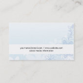 Carte De Visite Fleurs Illustres | Élégant (Dos)