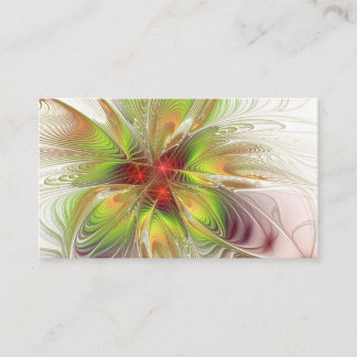 Carte De Visite Fleurs imaginaires fractales douces et tendres