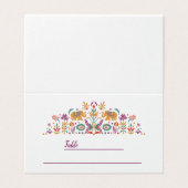 Carte De Visite fleurs indiennes personnalisées (Extérieur déplié)