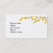 Carte De Visite Fleurs Jaune Doré (Dos)