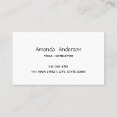 Carte De Visite Fleurs jaunes (Dos)