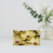 Carte De Visite Fleurs jaunes (Debout devant)