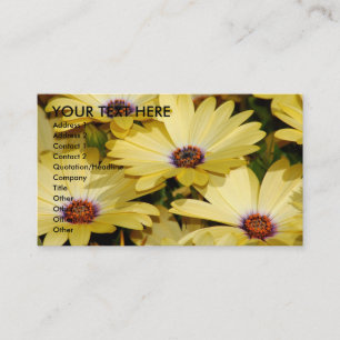 Carte De Visite Fleurs jaunes