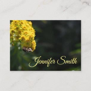 Carte De Visite Fleurs Jaunes Bee Bumblebee Nature Photographie
