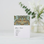 Carte De Visite FLEURS JAUNES, COQUES DE PAIX, DRAGONS MONOGRAM Pe (Debout devant)