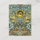 Carte De Visite FLEURS JAUNES, COQUES DE PAIX, DRAGONS MONOGRAM Pe (Dos)