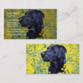 Carte De Visite fleurs jaunes de Labrador (Devant / Derrière)