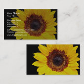 Carte De Visite Fleurs jaunes de tournesol (Devant / Derrière)