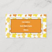 Carte De Visite Fleurs jaunes et orange modernes (Dos)