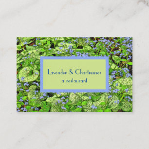 Carte De Visite Fleurs Lavande-Bleue Dainty Chartreuse Foliage Bu
