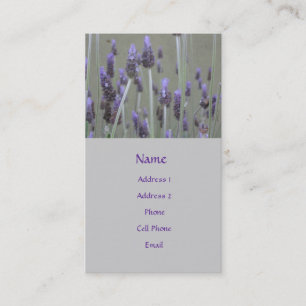 Carte De Visite fleurs lavendar -