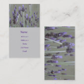 Carte De Visite fleurs lavendar - (Devant / Derrière)