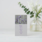 Carte De Visite fleurs lavendar - (Debout devant)