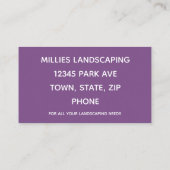 Carte De Visite Fleurs Lilac (Dos)