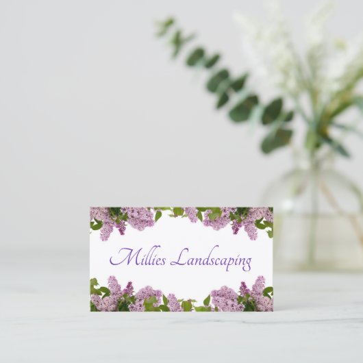 Carte De Visite Fleurs Lilac (Debout devant)