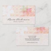 Carte De Visite Fleurs lumineuses élégantes (Devant / Derrière)