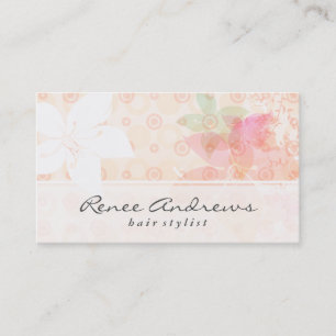 Carte De Visite Fleurs lumineuses élégantes