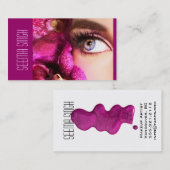 Carte De Visite Fleurs magenta de yeux (Devant / Derrière)