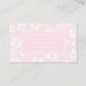 Carte De Visite Fleurs marguerites blanches Florales roses (Dos)