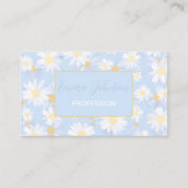 Carte De Visite Fleurs marguerites Bleues Classiques (Devant)