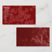 Carte De Visite Fleurs - Maroon (Devant / Derrière)