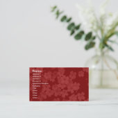 Carte De Visite Fleurs - Maroon (Debout devant)