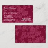 Carte De Visite Fleurs - Maroon Crimson (Devant / Derrière)