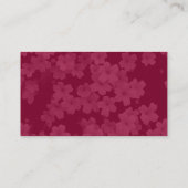 Carte De Visite Fleurs - Maroon Crimson (Dos)