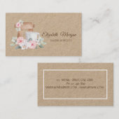 Carte De Visite Fleurs mélangeurs de boulangerie Kraft (Devant / Derrière)