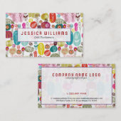 Carte De Visite Fleurs mignonnes colorées Motif (Devant / Derrière)