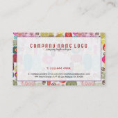 Carte De Visite Fleurs mignonnes colorées Motif (Dos)